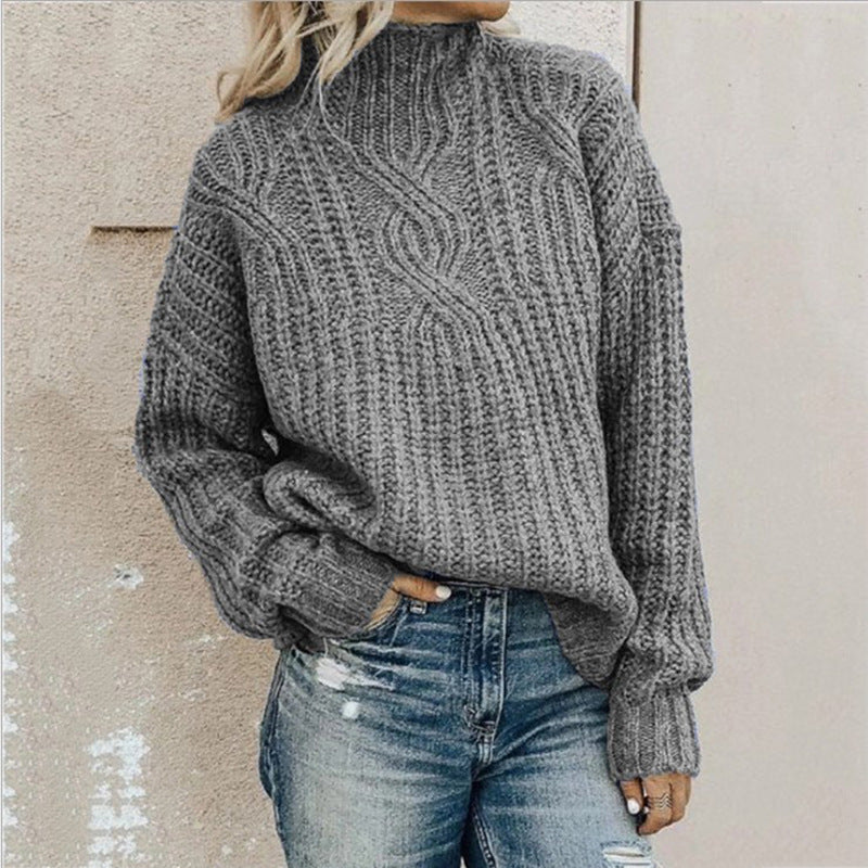 BELLA | Women´s knitted turtleneck sweatshirt