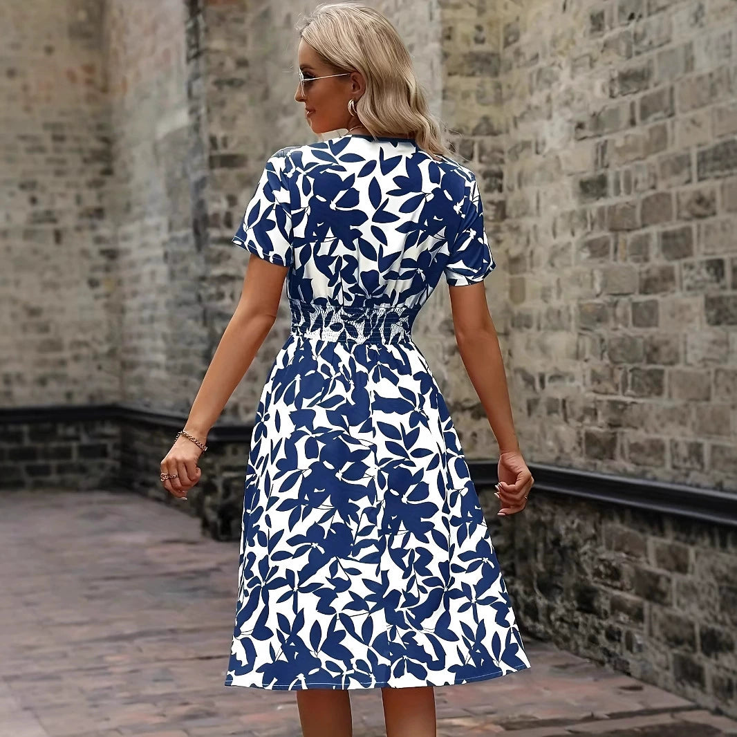 ALYSSA | Women´s leaf printed dress