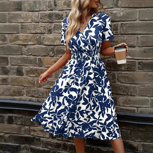 ALYSSA | Women´s leaf printed dress