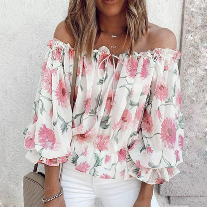 OLIVIA | Long sleeve floral blouse