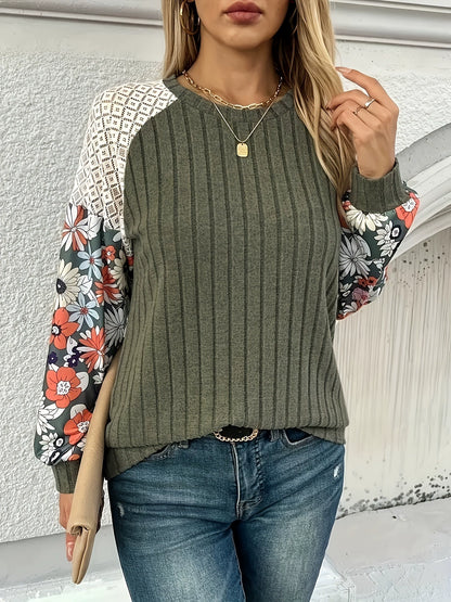 RUBY | Women's swetshirt with floran print