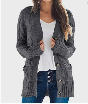 MELANIE | Knitted long cardigan with buttons