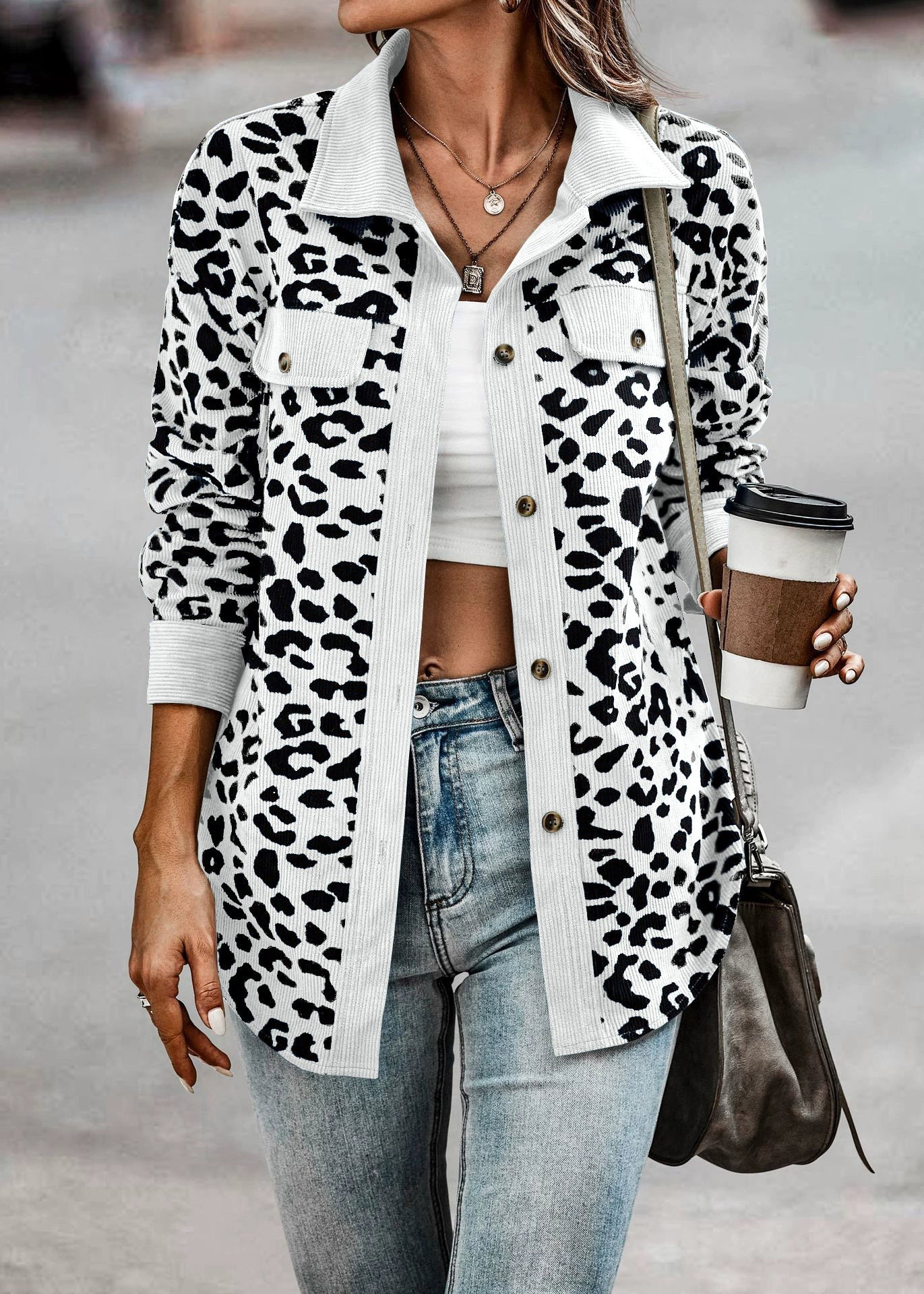 MILLE | Leopard print jacket with buttons