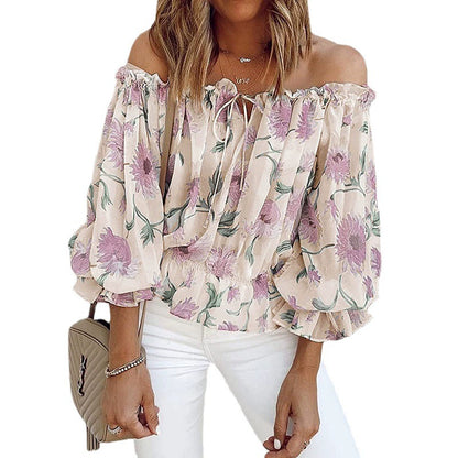 OLIVIA | Long sleeve floral blouse